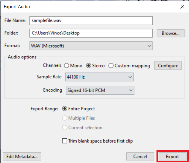 How To Convert M4A to WAV on Windows: Step 4