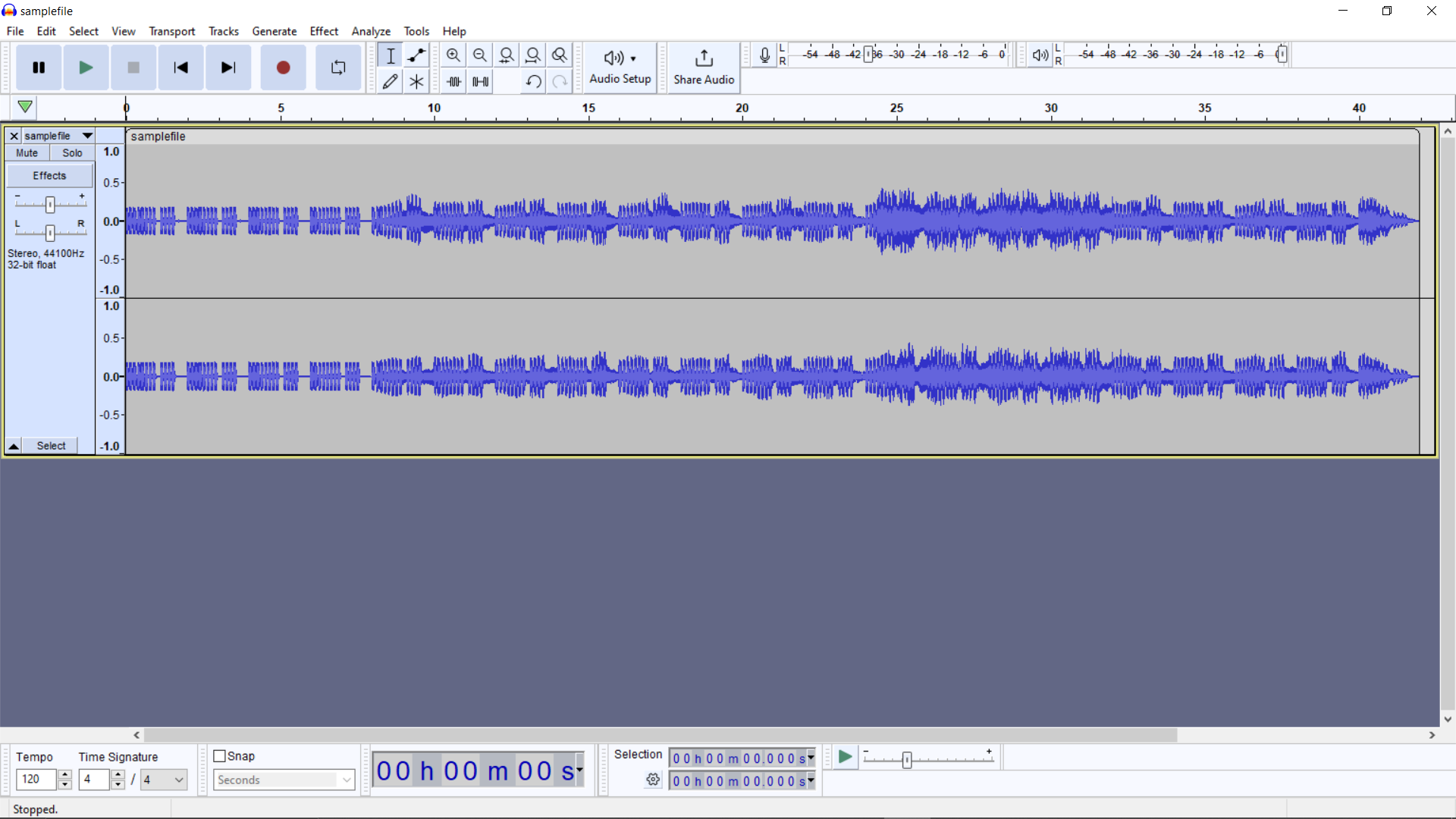 How to convert MP3 to WAV using Audacity on Windows: Step 2