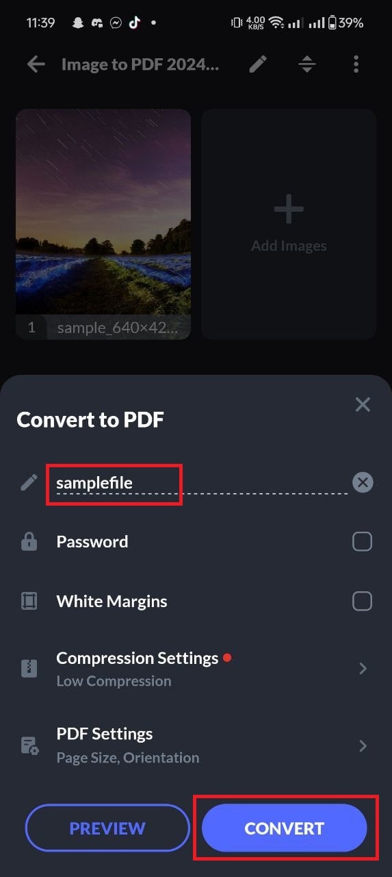 How To Convert PNG to PDF on Android: Step 3