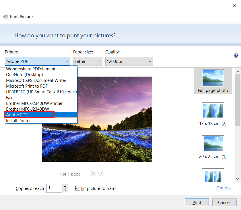 How To Convert PNG to PDF on Windows: Step 3