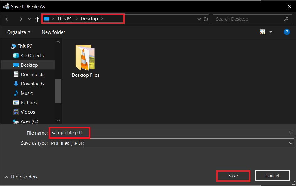 How To Convert PNG to PDF on Windows: Step 4