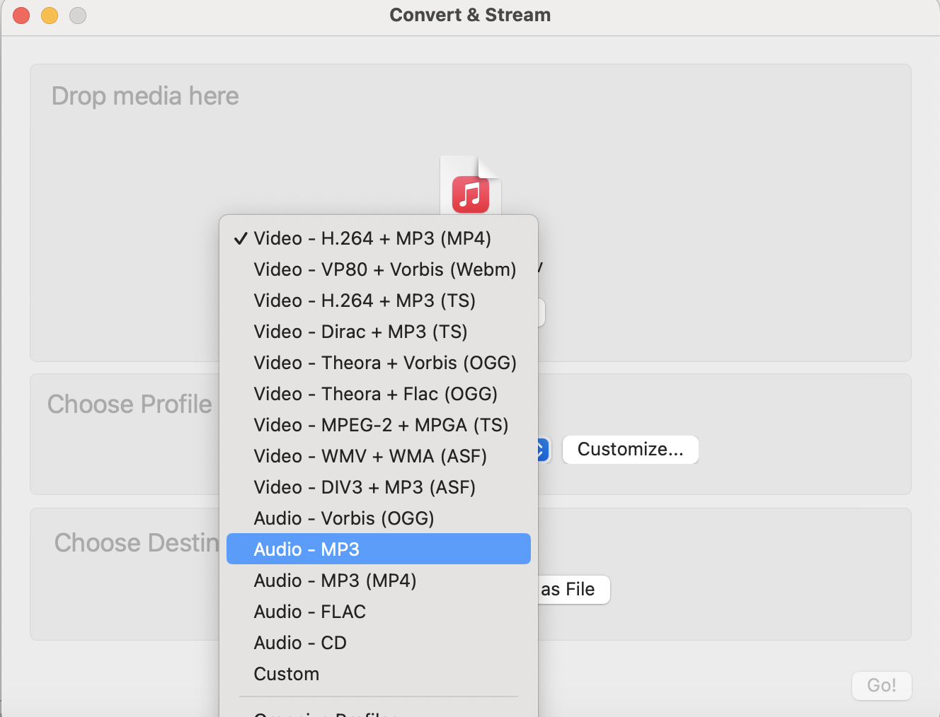 How To Convert WAV to MP3 on Mac Using VLC: Step 4