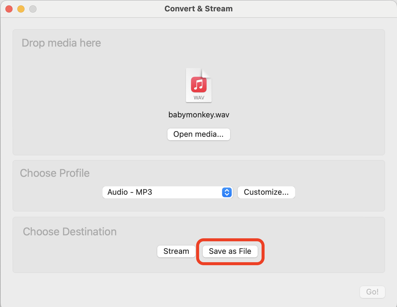 How To Convert WAV to MP3 on Mac Using VLC: Step 5