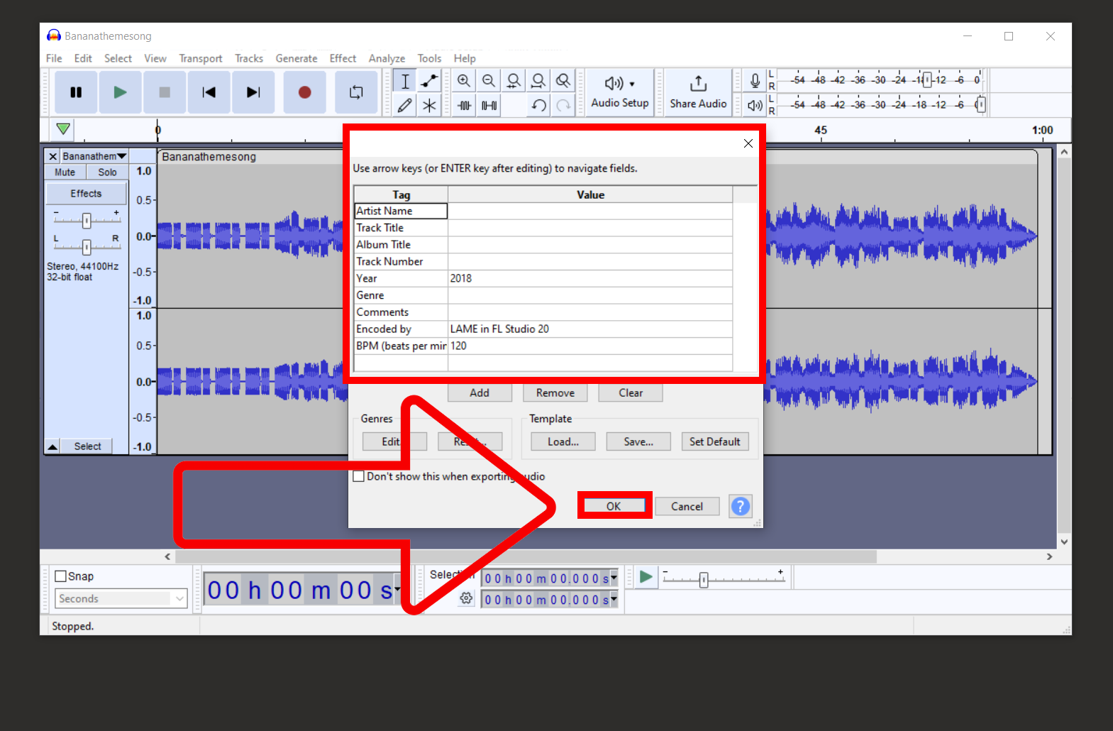 How To Convert WAV to MP3 on Windows Using Audacity: Step 4