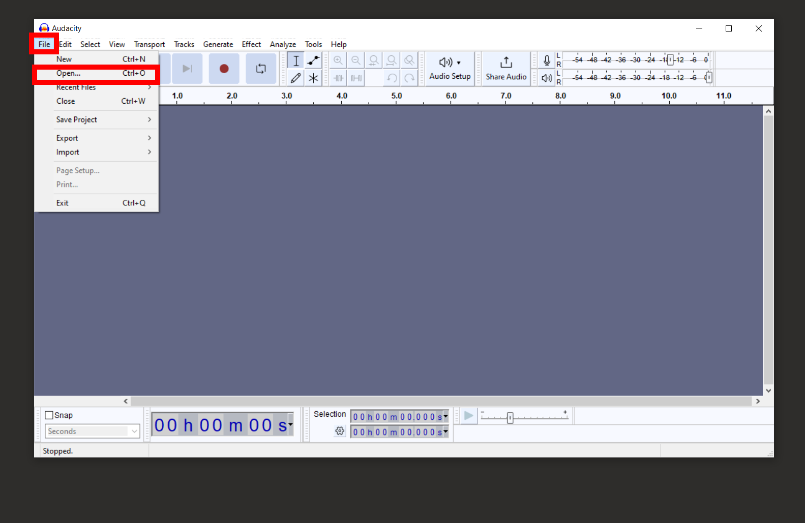 How To Convert WAV to MP3 on Windows Using Audacity: Step 2