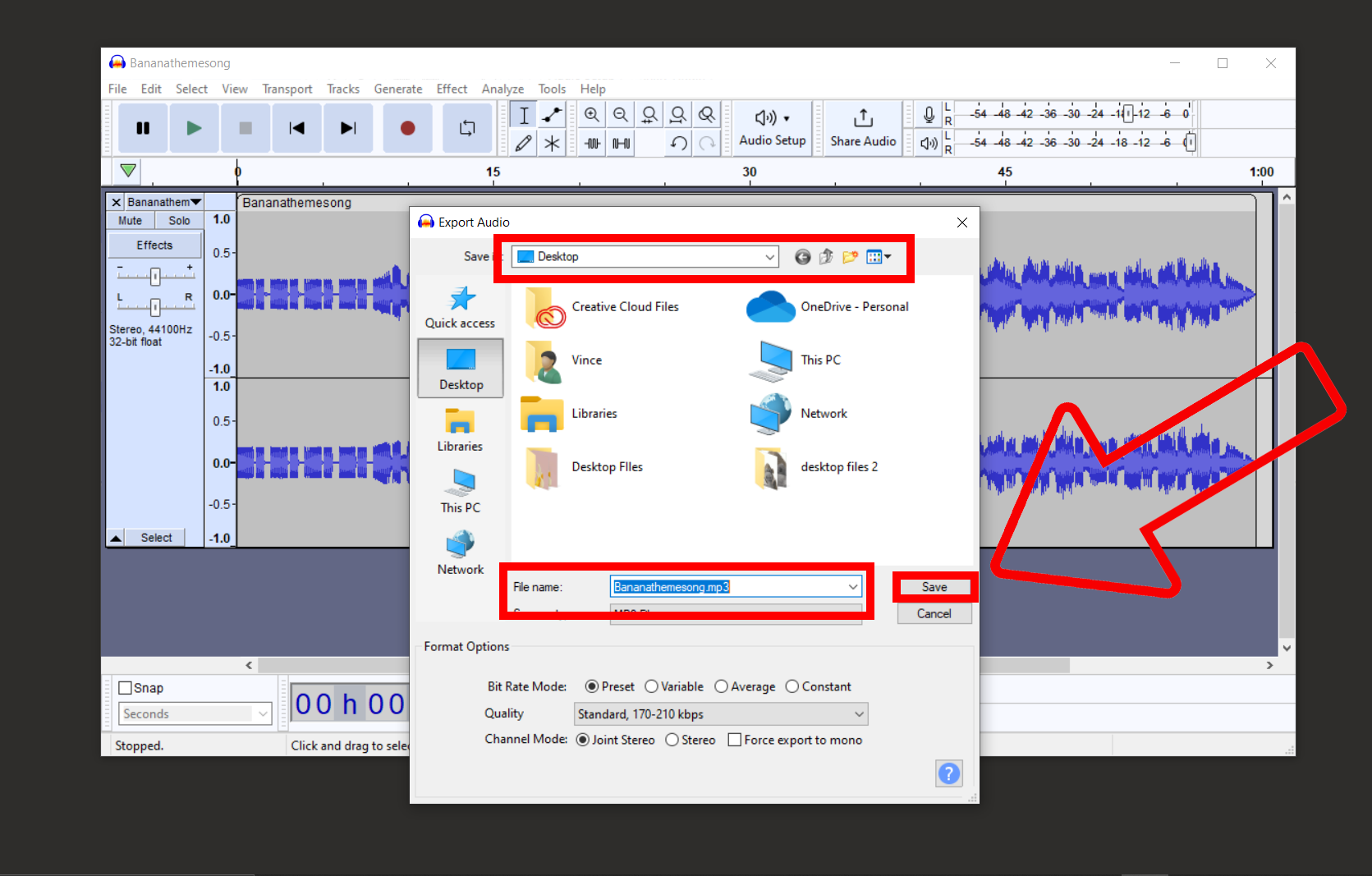 How To Convert WAV to MP3 on Windows Using Audacity: Step 4