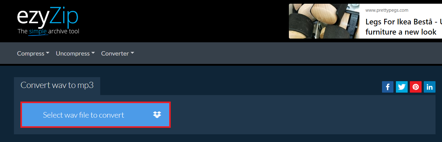 How To Convert WAV to MP3 Online with EzyZip: Step 2