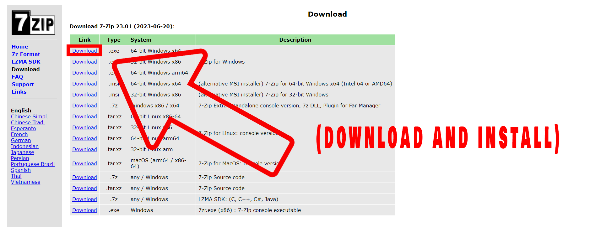 How To Open RAR Files Using 7-Zip: Step 1