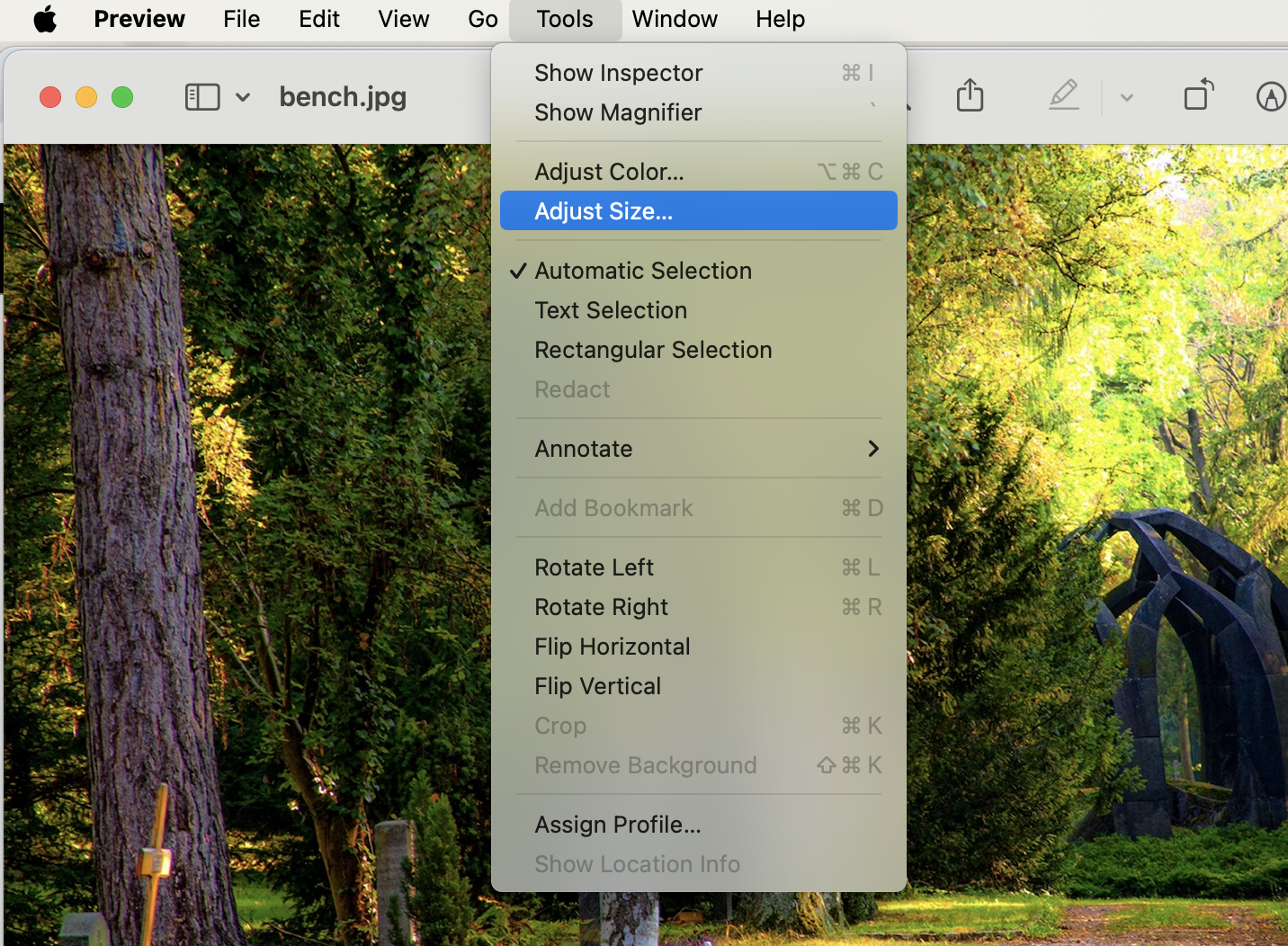 How To Resize Images on Mac with Preview: Step 2