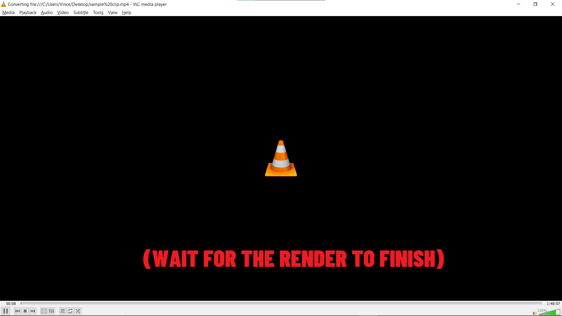 How To Reduce Video Quality Using VLC: Step 5