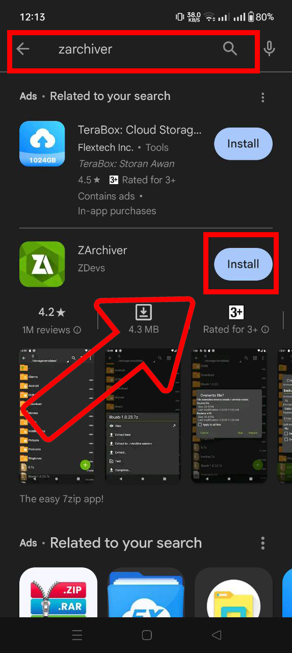 How To Zip Files on Android: Step 1