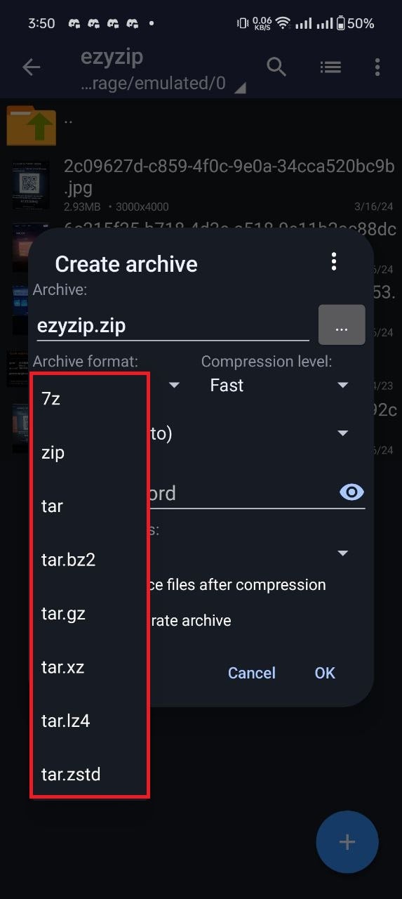 How To Zip Files on Android: Step 4