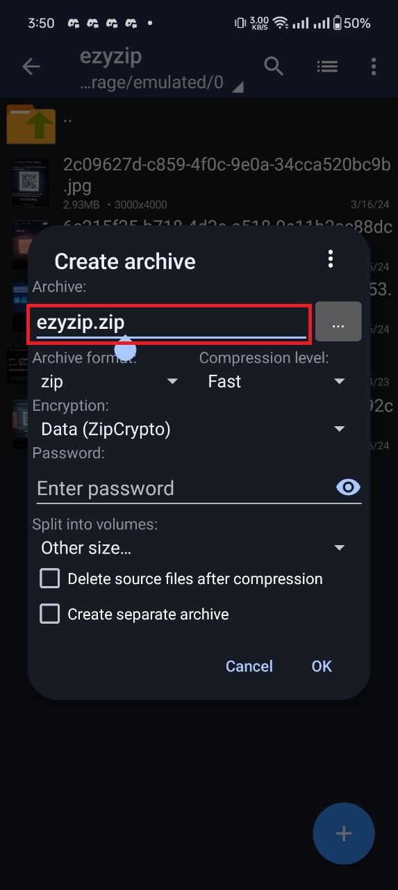 How To Zip Files on Android: Step 4