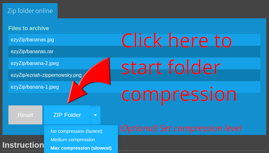 compress folder to rar online