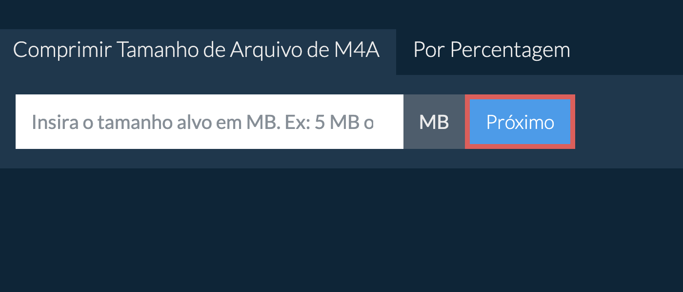 Reduzir m4a Abaixo de um Tamanho Específico