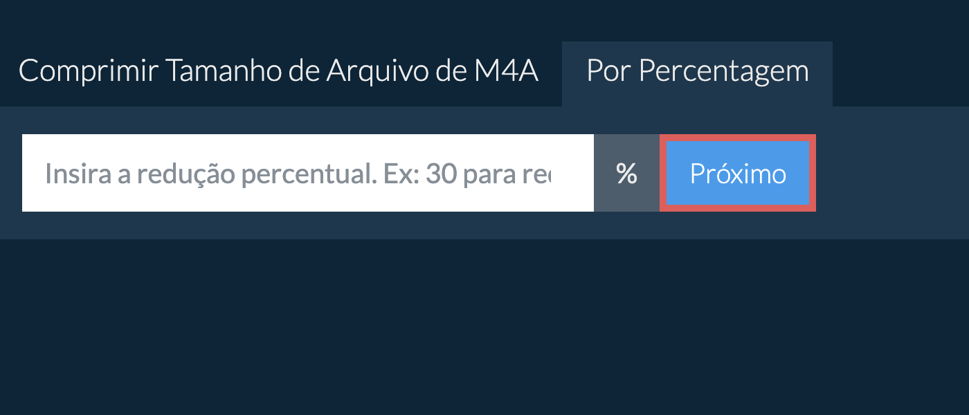 Reduzir m4a Por Percentagem