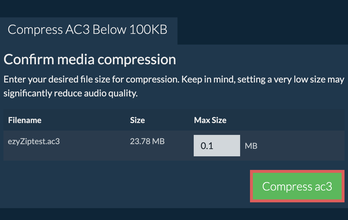 Convert to 100KB