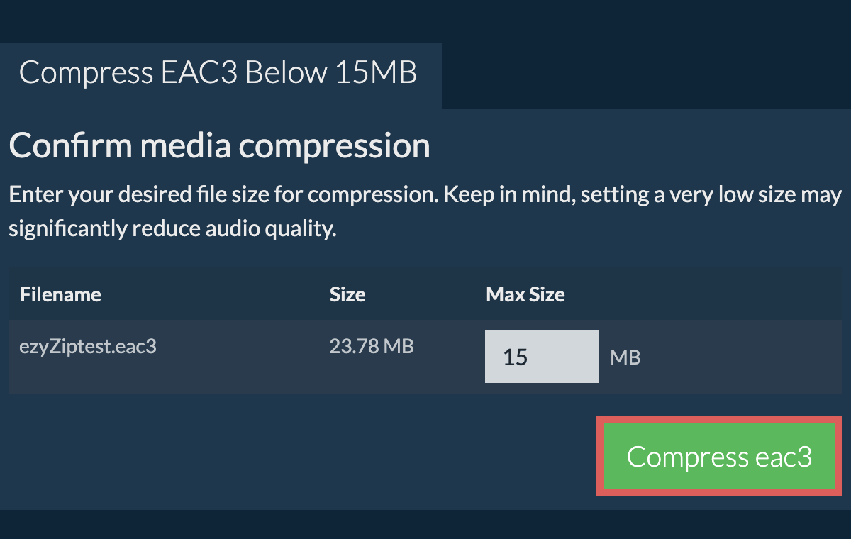 Convert to 15MB
