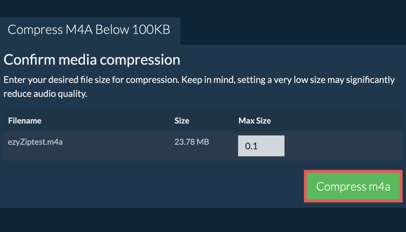 Convert to 100KB