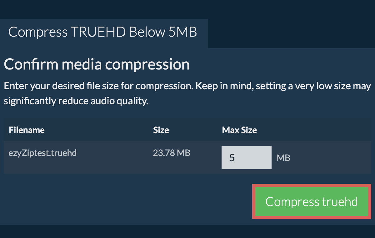 Convert to 5MB