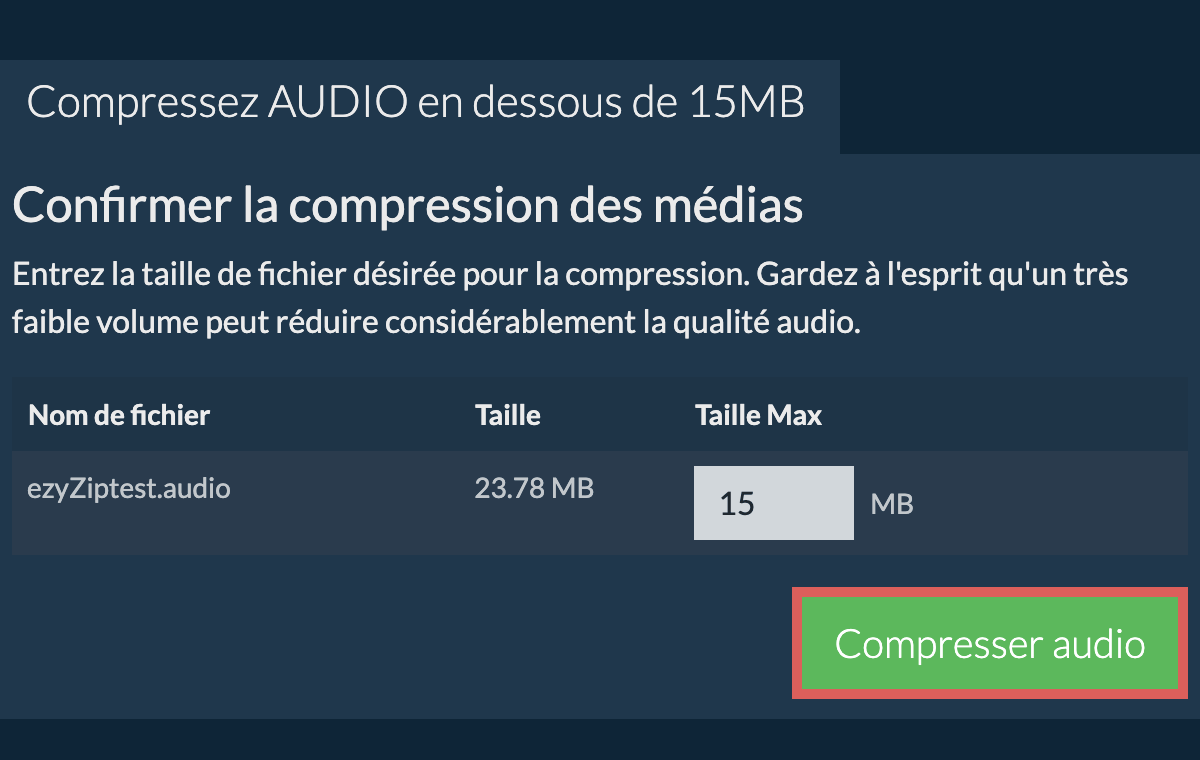 Convertir en 15MB