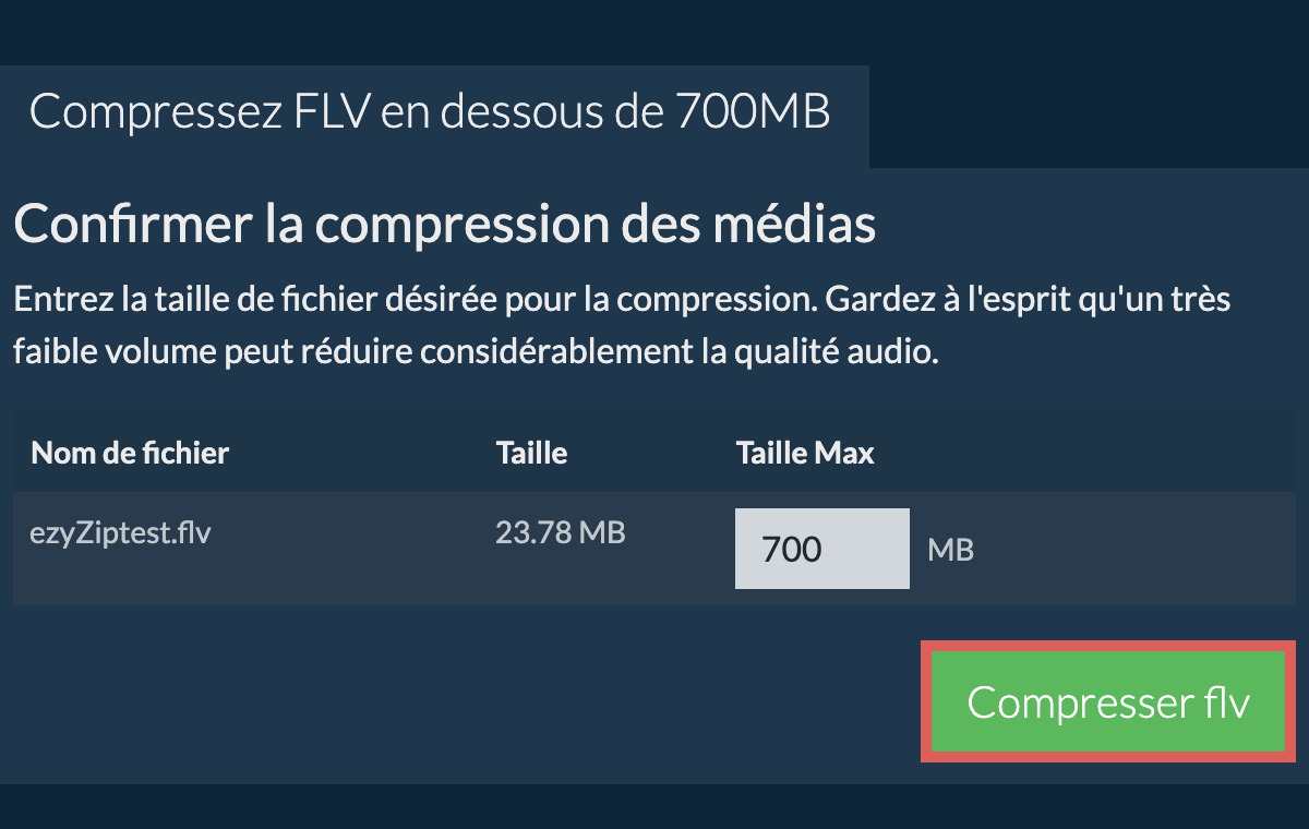 Convertir en 700MB