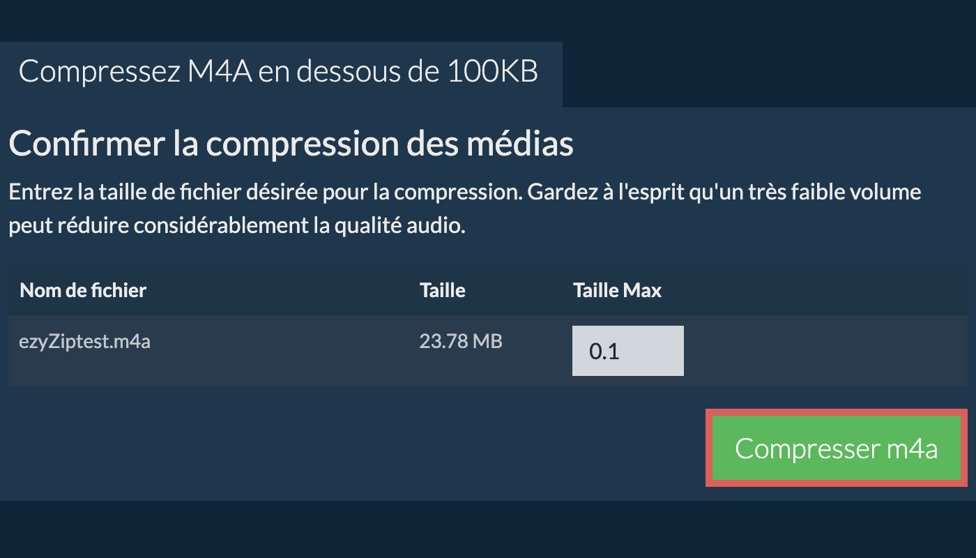 Convertir en 100KB