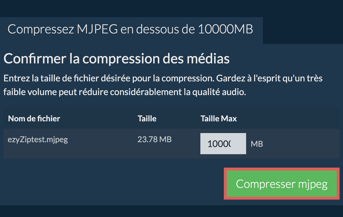 Convertir en 10000MB