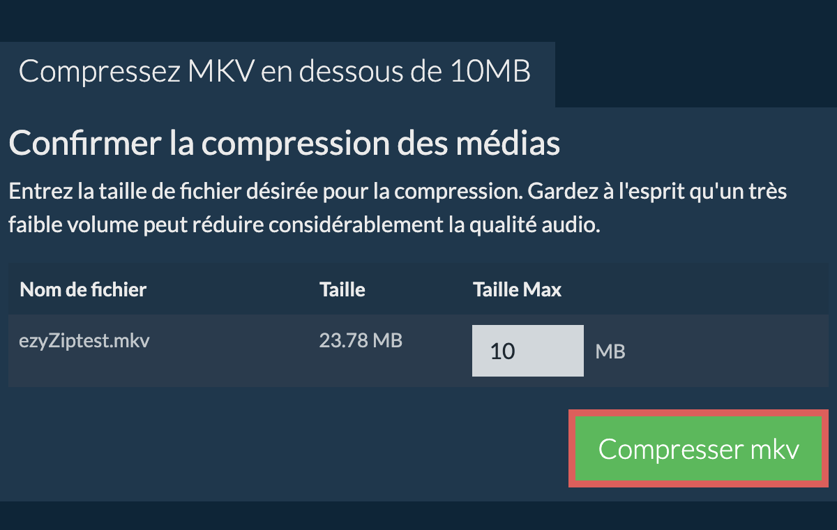 Convertir en 10MB