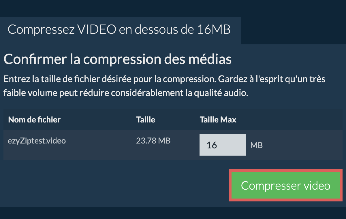 Convertir en 16MB