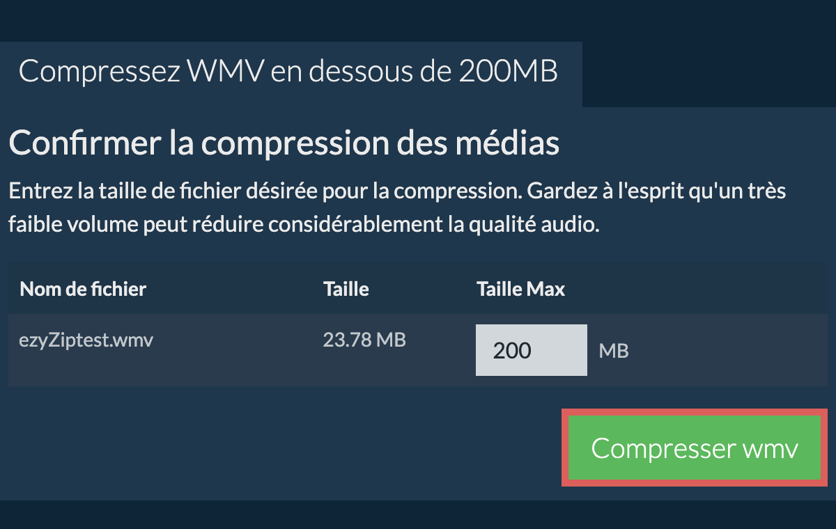 Convertir en 200MB