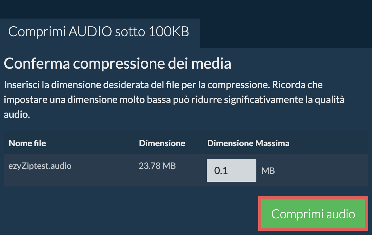 Converti in 100KB