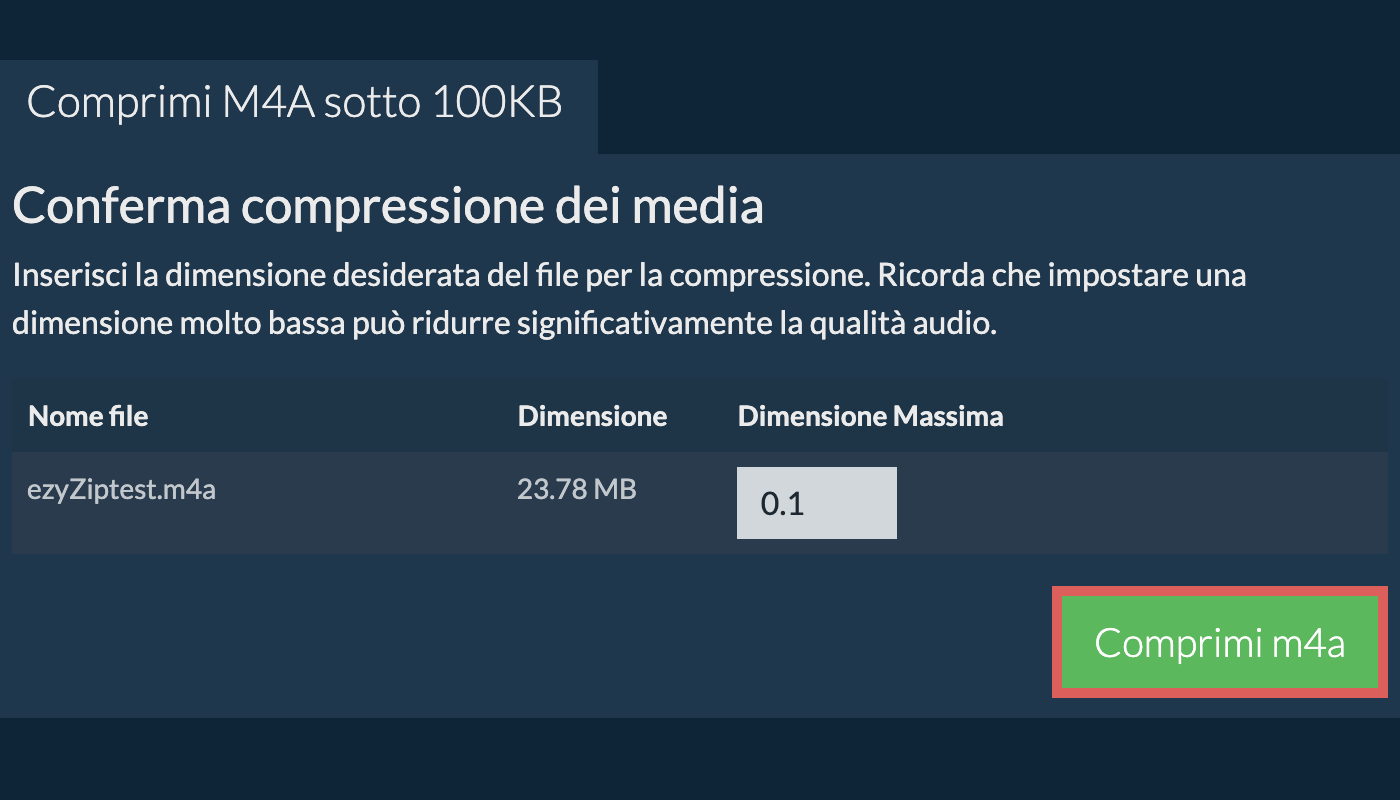 Converti in 100KB