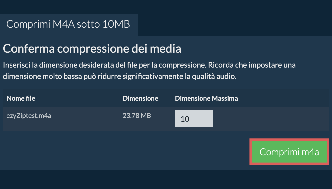 Converti in 10MB