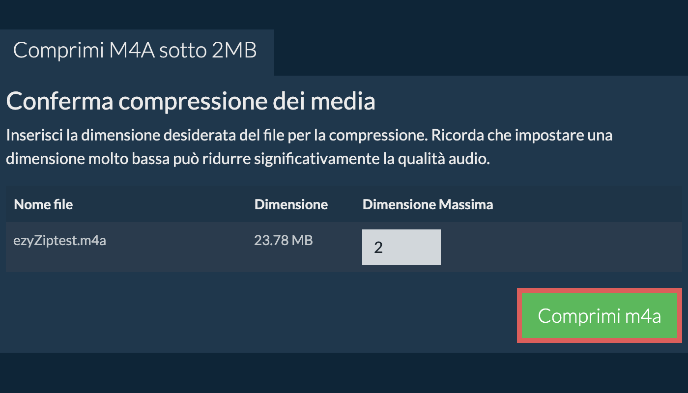 Converti in 2MB