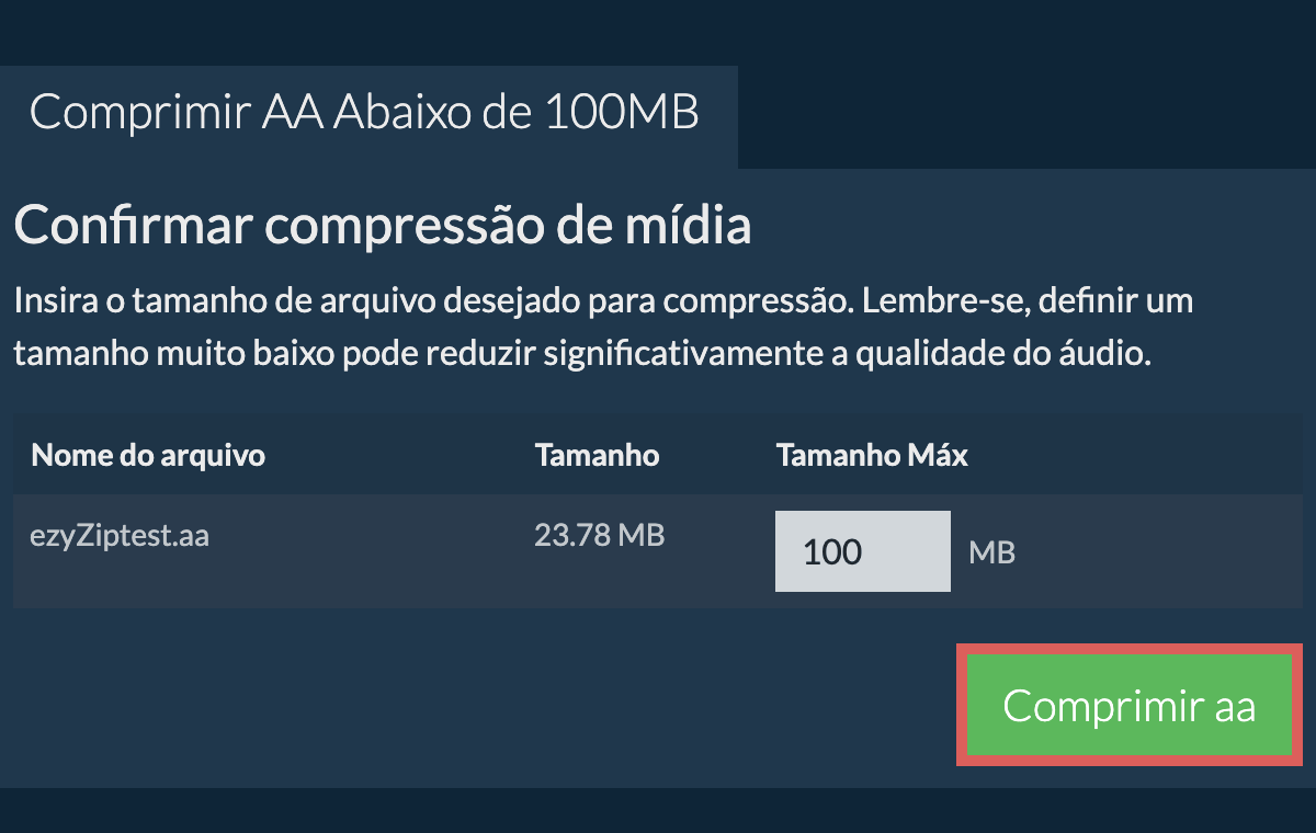 Converter em 100MB