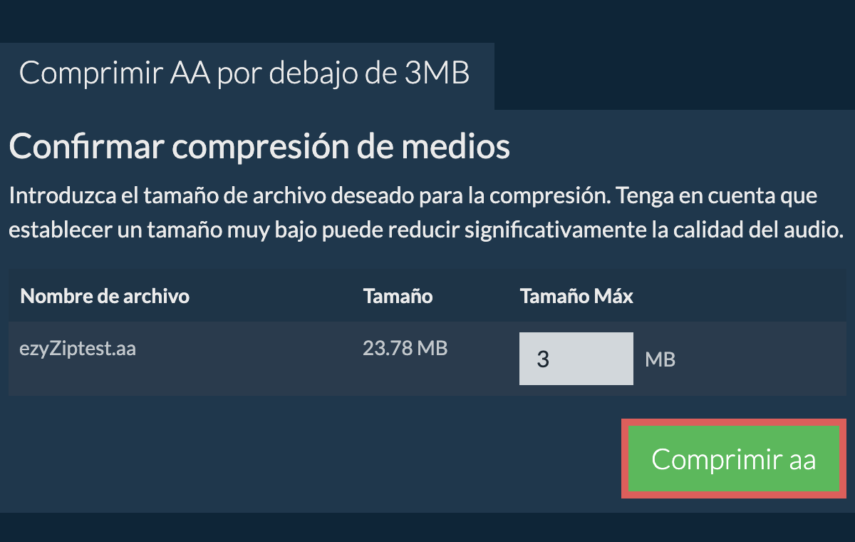 Convertir a 3MB