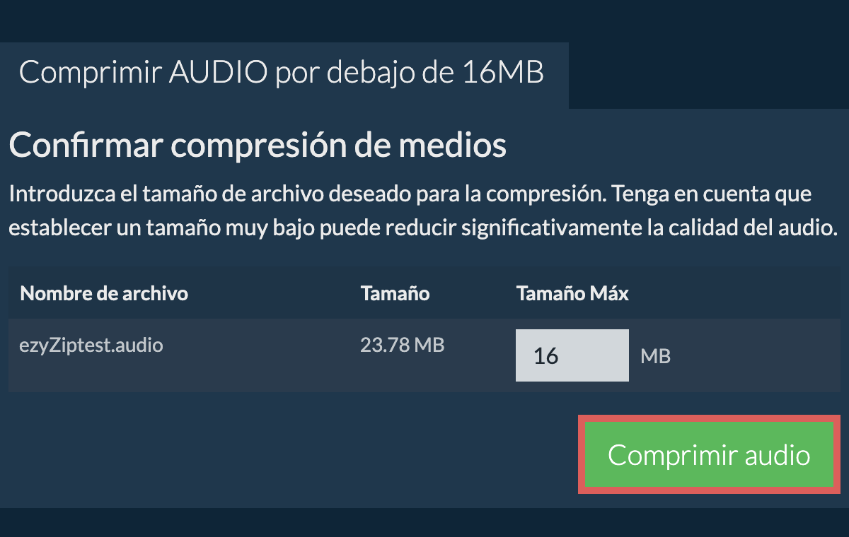 Convertir a 16MB