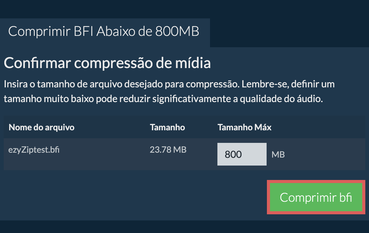 Converter em 800MB