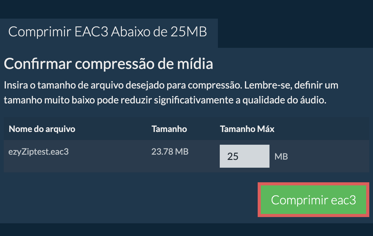 Converter em 25MB