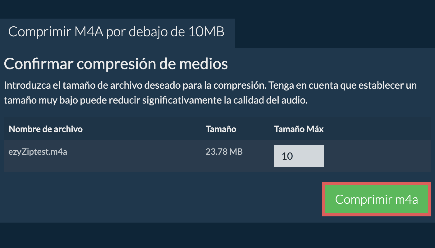 Convertir a 10MB