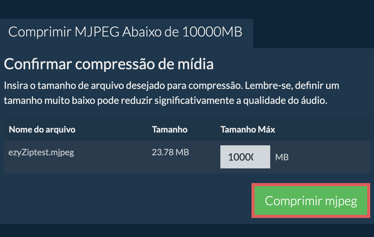 Converter em 10000MB