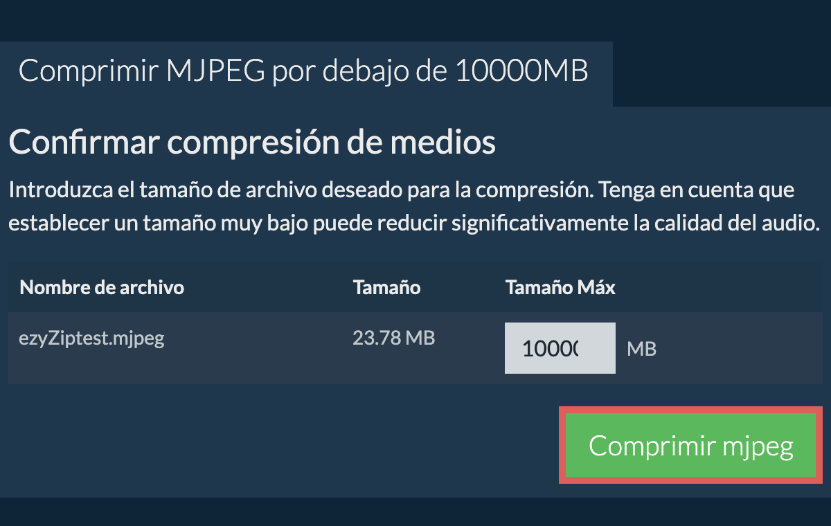 Convertir a 10000MB