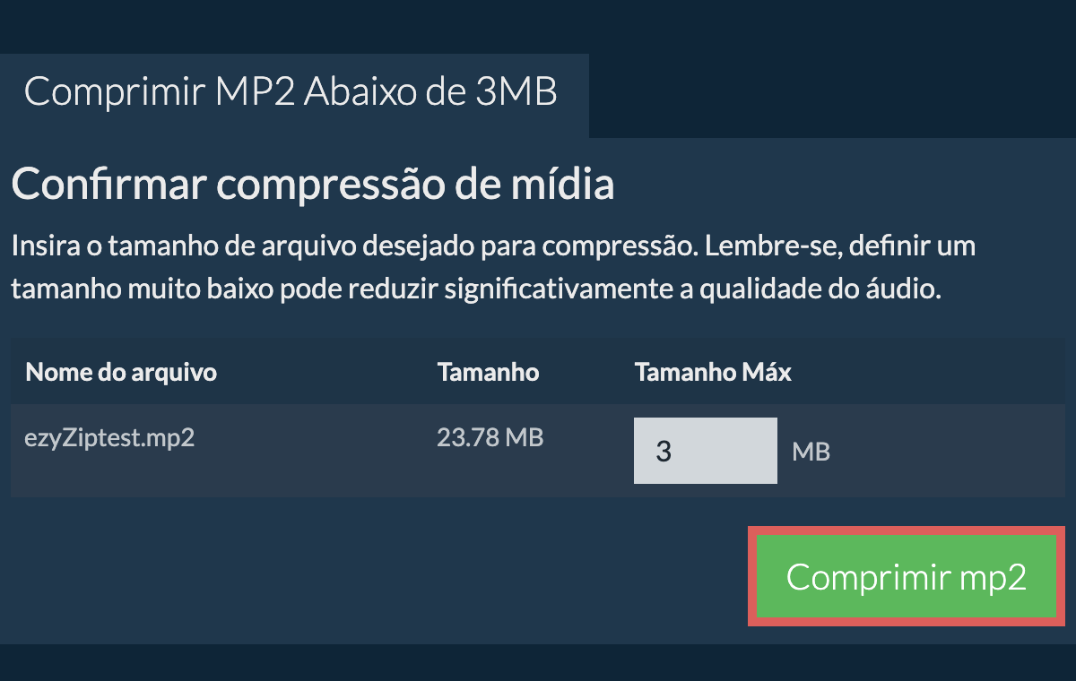 Converter em 3MB