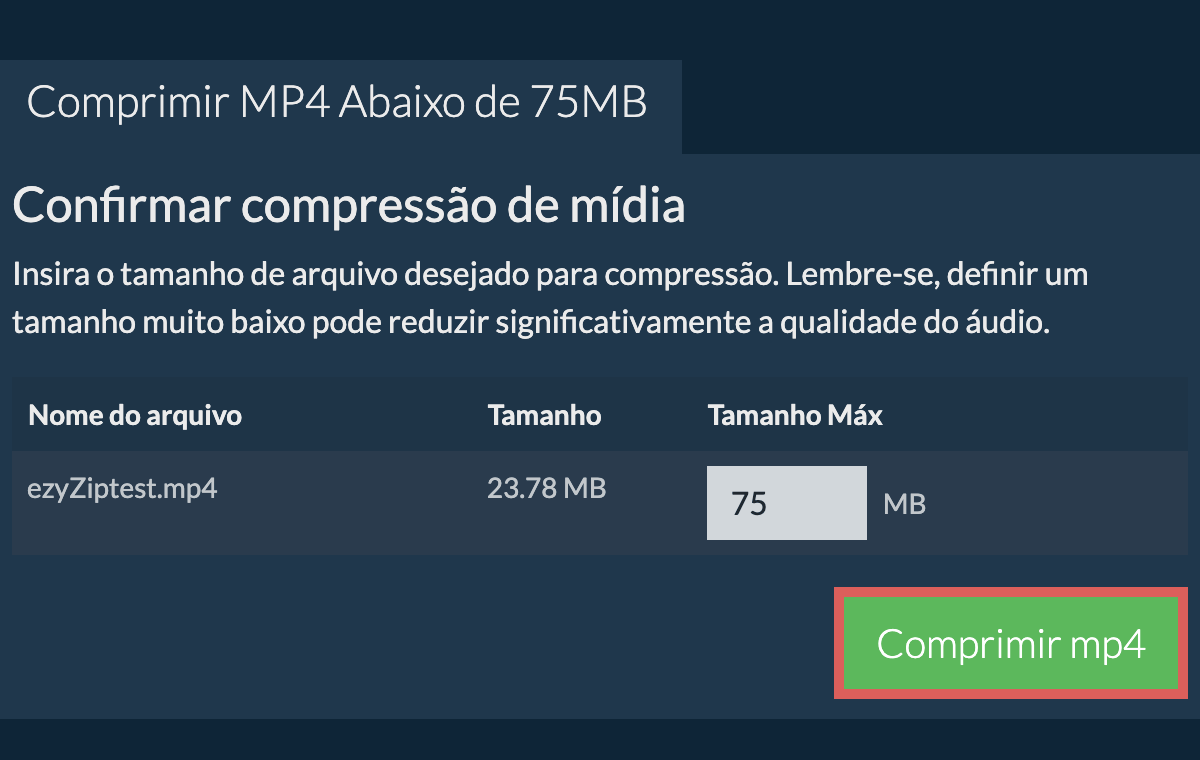 Converter em 75MB