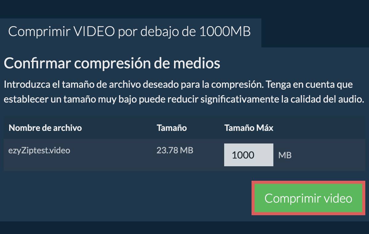 Convertir a 1000MB