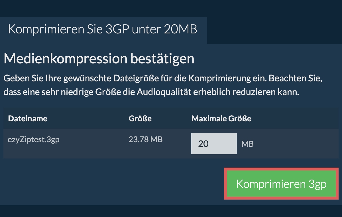 In 20MB konvertieren