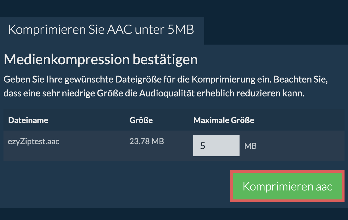 In 5MB konvertieren