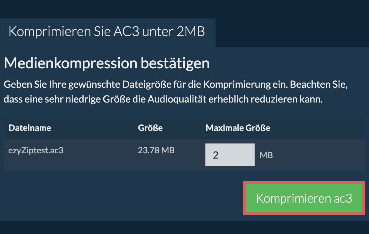 In 2MB konvertieren