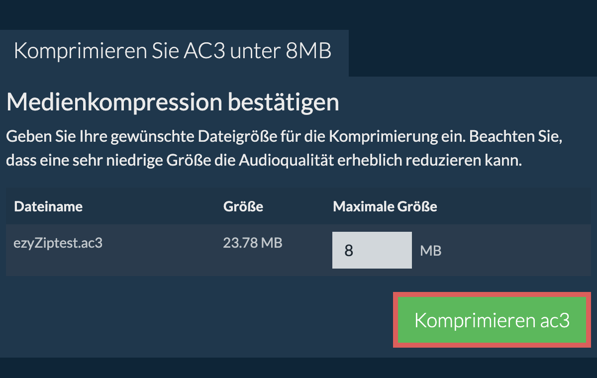 In 8MB konvertieren